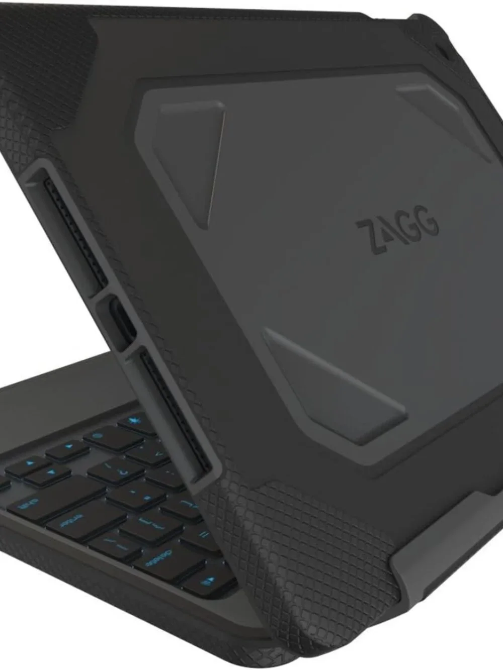 ZAGG Rugged Book Case, Hinged with Detachable Backlit Keyboard for iPad Air